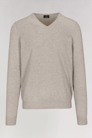 Beżowy sweter kaszmirowy Commander