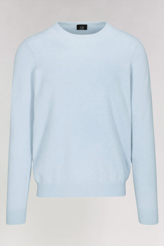 Minimalistyczny sweter z kaszmiru w kolorze niebieskim