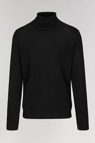 Klasyczny czarny golf z wełny merino