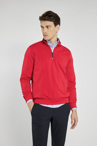 Męska czerwona bluza Campione z zamkiem