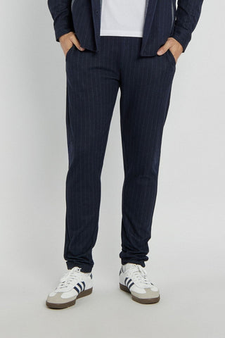 Męskie spodnie Campione w granatowe paski