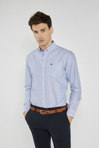 Męska koszula Campione w niebiesko-białe paski