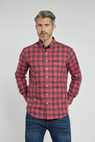 Męska koszula Campione w czerwoną kratę Regular Fit