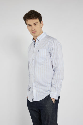 Koszula męska Campione w delikatne biało-niebieskie paski