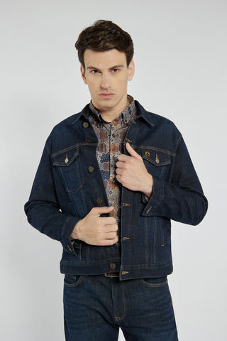 Klasyczna kurtka jeansowa męska Campione granatowa
