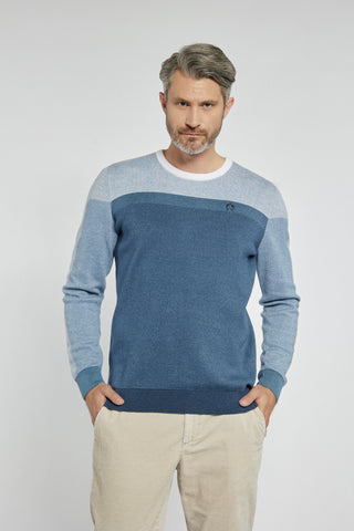 Męski sweter Campione w niebieskie bloki