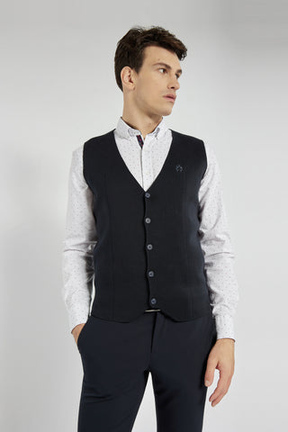 Elegancka kamizelka męska Campione granatowa dzianinowa