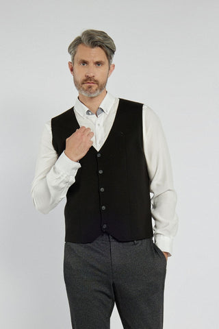 Męska kamizelka Campione czarna dzianinowa