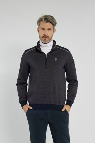 Męska granatowa bluza Campione rozpinana z pikowaniem