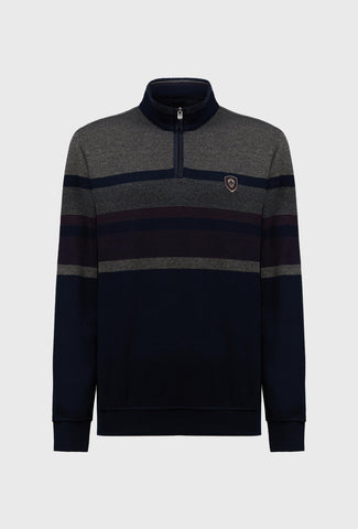 Męski sweter Campione z półgolfem i pasami