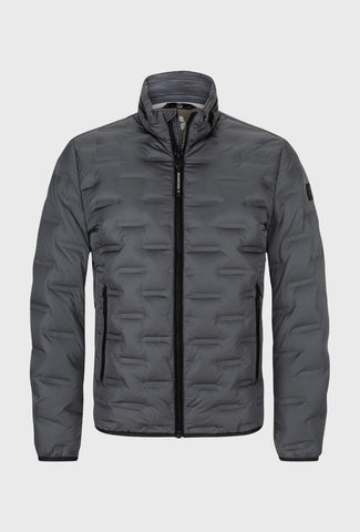 Męska pikowana kurtka z wysokim kołnierzem