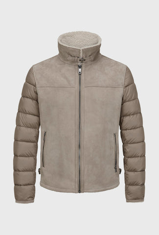 Dwustronna kurtka beżowa z ociepleniem