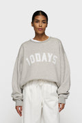 Klasyczna bluza oversize w kolorze szarym z dużym logo 10DAYS