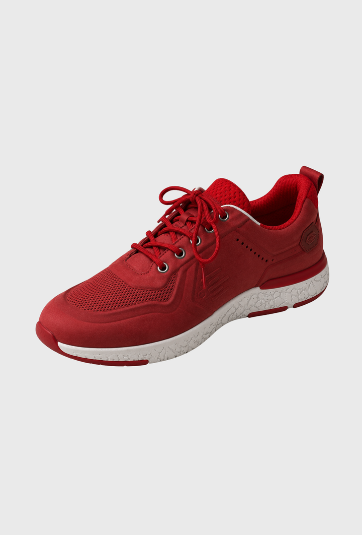 Czerwone sneakersy z lekką amortyzującą podeszwą sportową