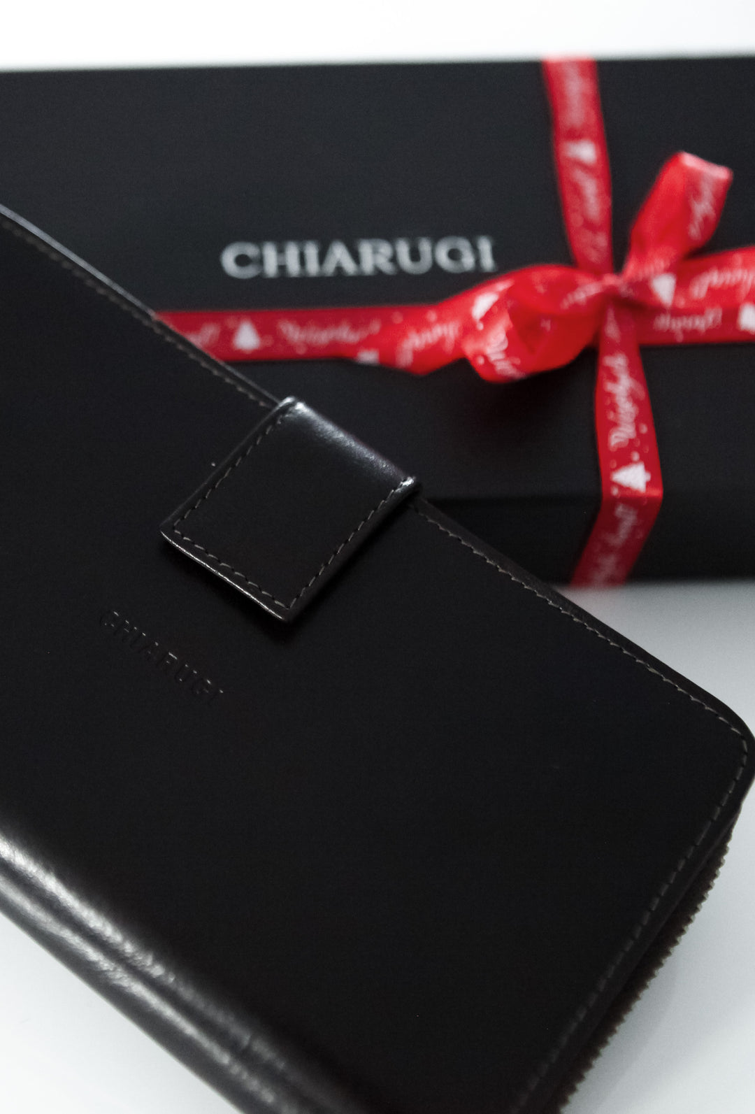 Portfel Skórzany Chiarugi na Suwak - Klasyczny Ciemny Brąz