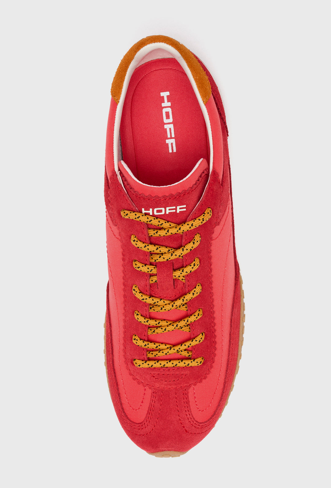 Koralowe sneakersy trailowe