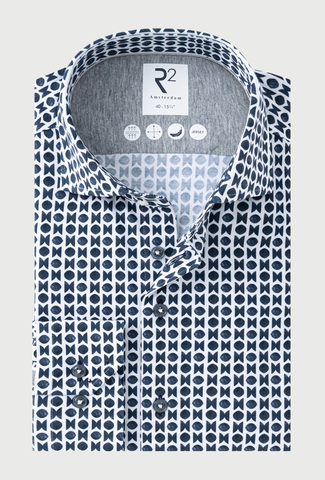 Koszula męska Jersey Geo Print Navy