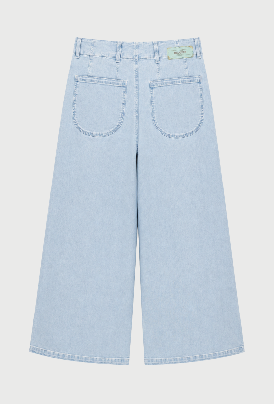 Jasnoniebieskie jeansy damskie Wide Leg z wysokim stanem