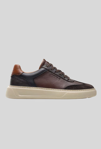 Brązowe skórzane sneakersy Ambitious