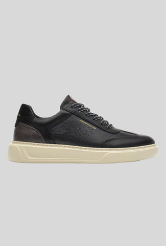 Skórzane sneakersy męskie Ambitious czarne