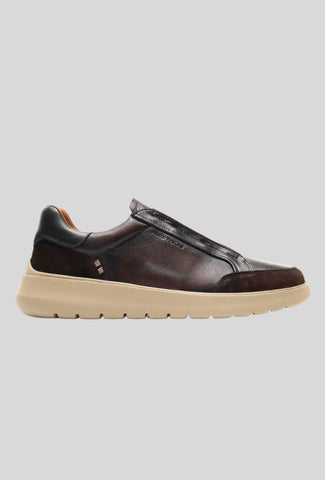Męskie brązowe sneakersy wsuwane Ambitious