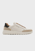 Nowoczesne sneakersy slip-on z panelami z zamszu