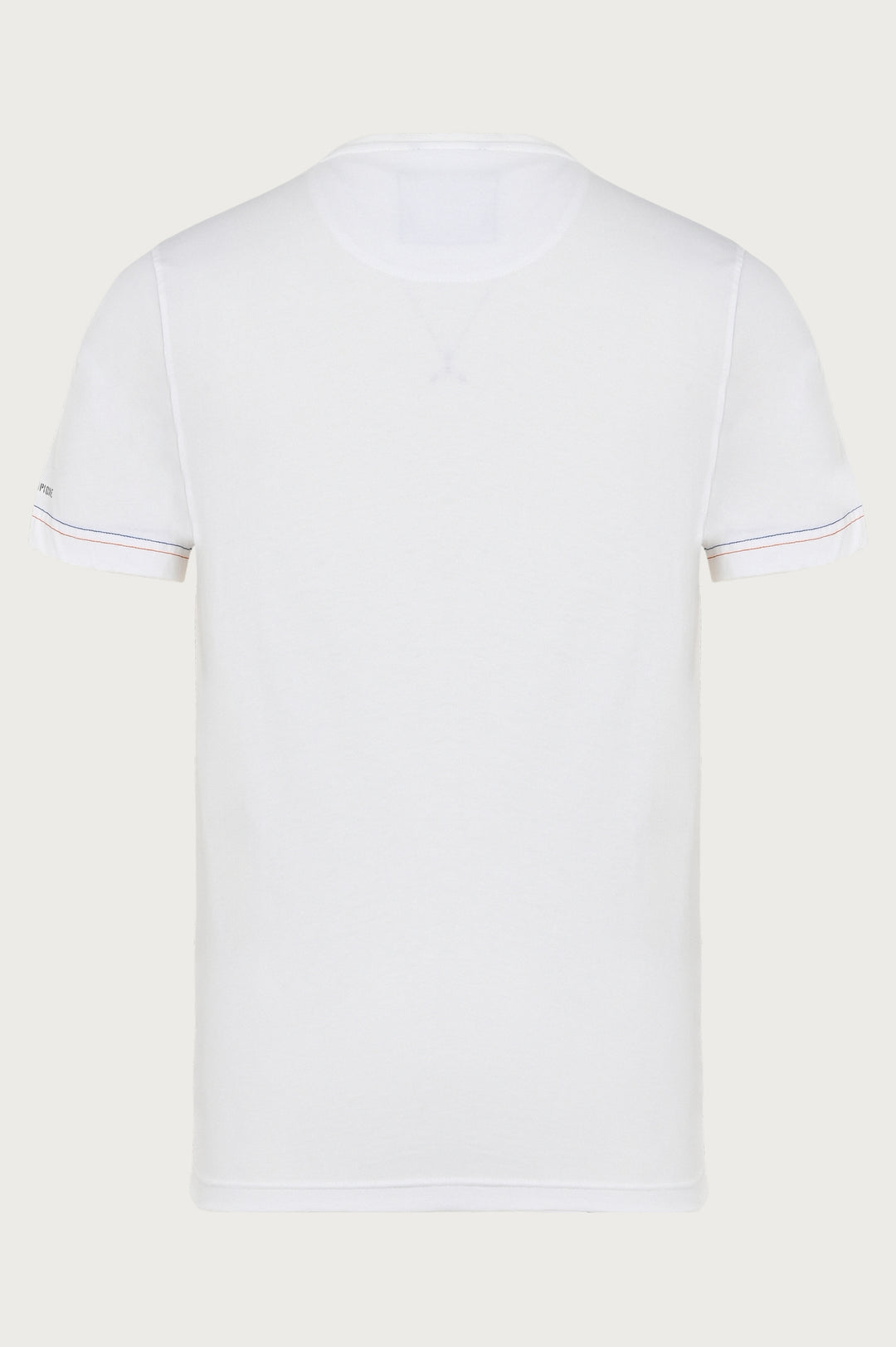Biały t-shirt z nadrukiem żeglarskim nadrukiem