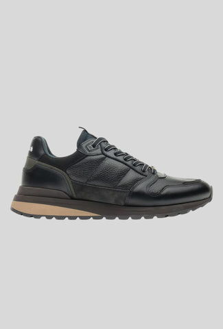 Czarne skórzane sneakersy Ambitious męskie