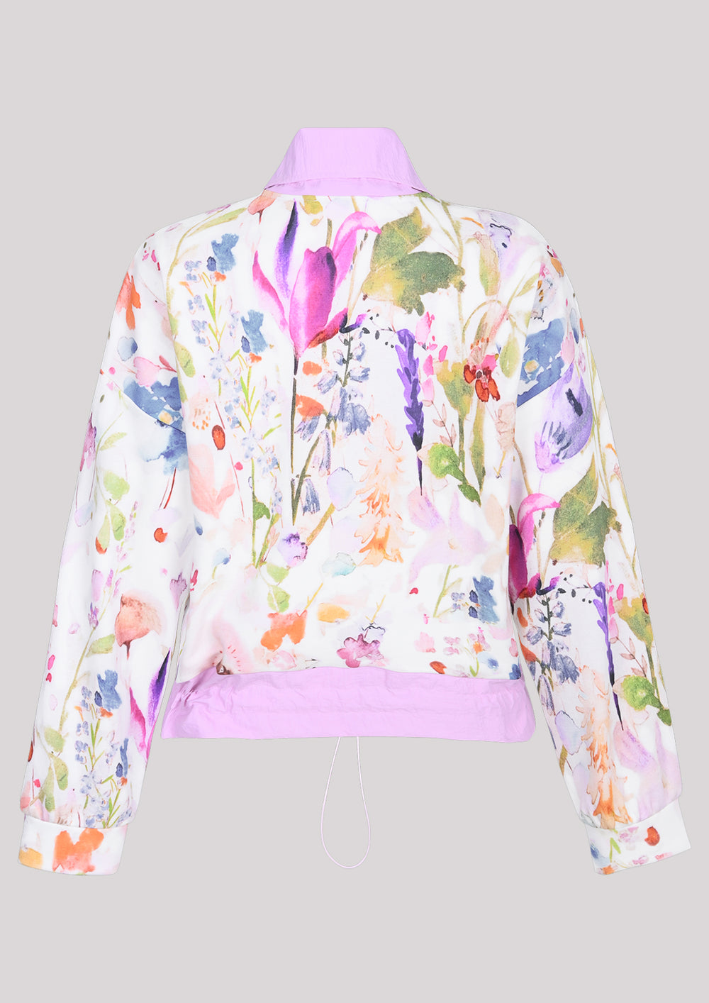 Nierozpinana bluza ze stójką z kwiatowym printem