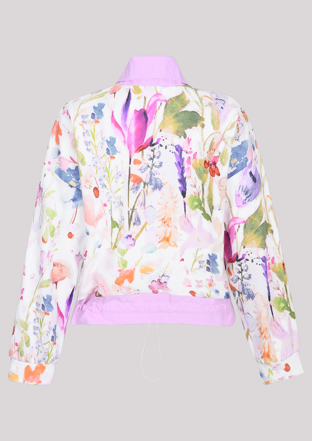 Nierozpinana bluza ze stójką z kwiatowym printem