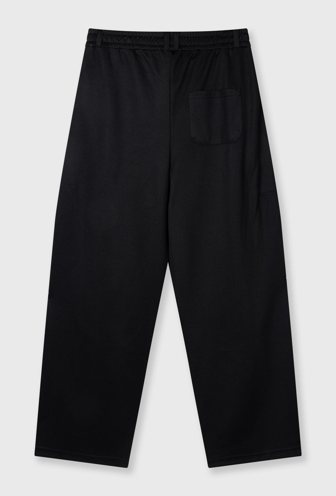 Czarne szerokie spodnie z lampasami w odcieniach brązu