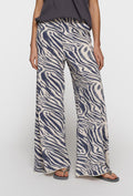 Spodnie damskie wide leg 10DAYS z printem zebra