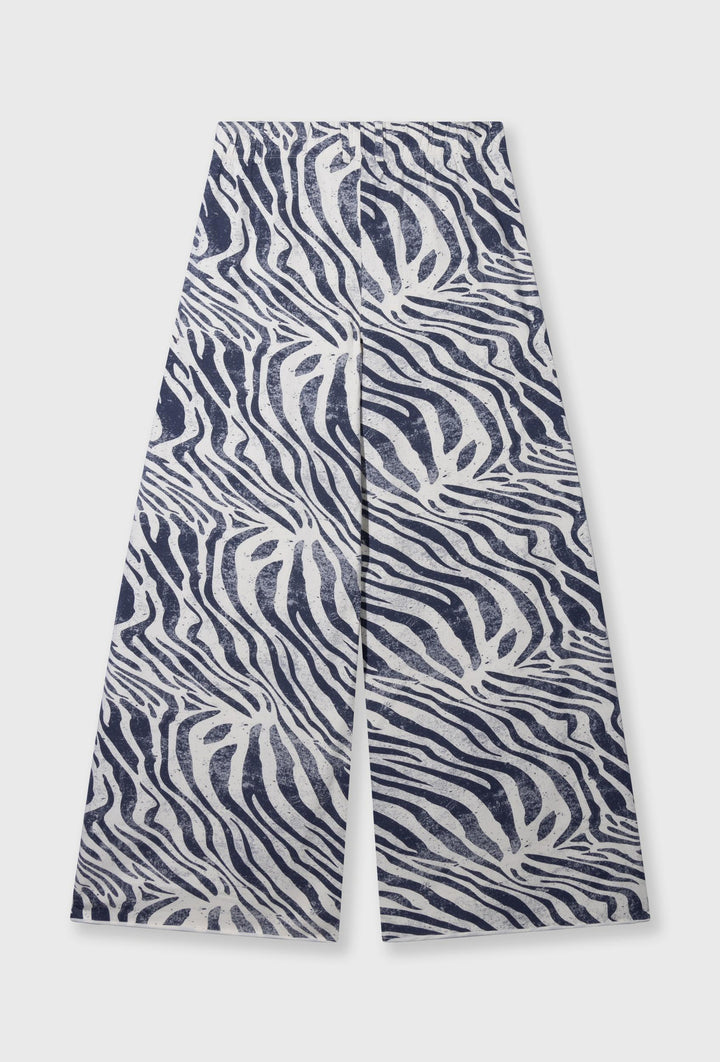 Spodnie damskie wide leg 10DAYS z printem zebra