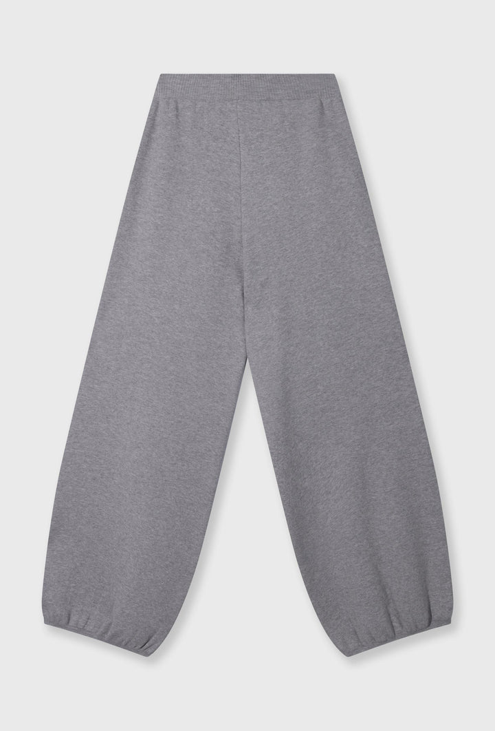 Dzianinowe spodnie dresowe wide leg z przeszyciami