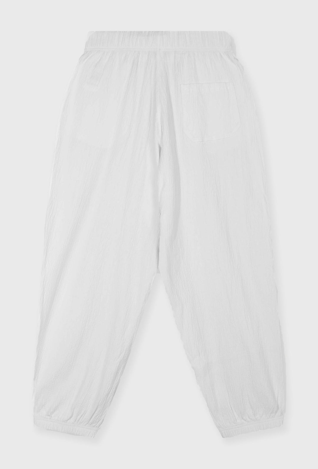 Spodnie jogger z gniecionej bawełny