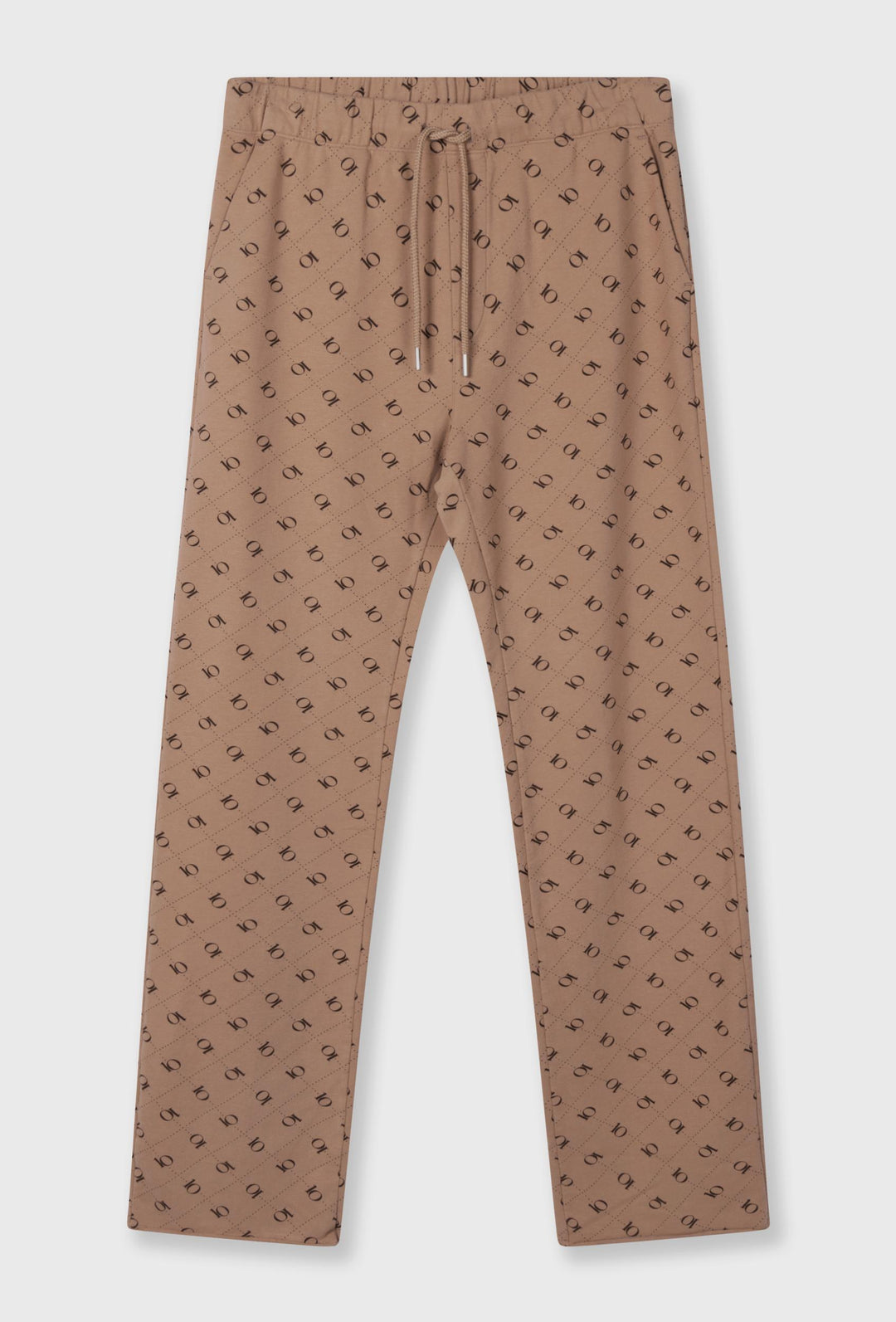 Brązowe spodnie dresowe z monogramem „10”