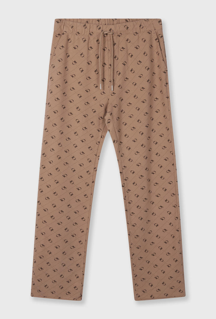 Brązowe spodnie dresowe z monogramem „10”