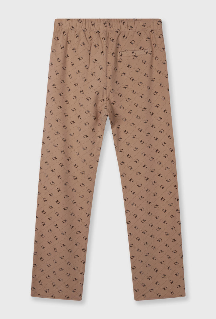 Brązowe spodnie dresowe z monogramem „10”