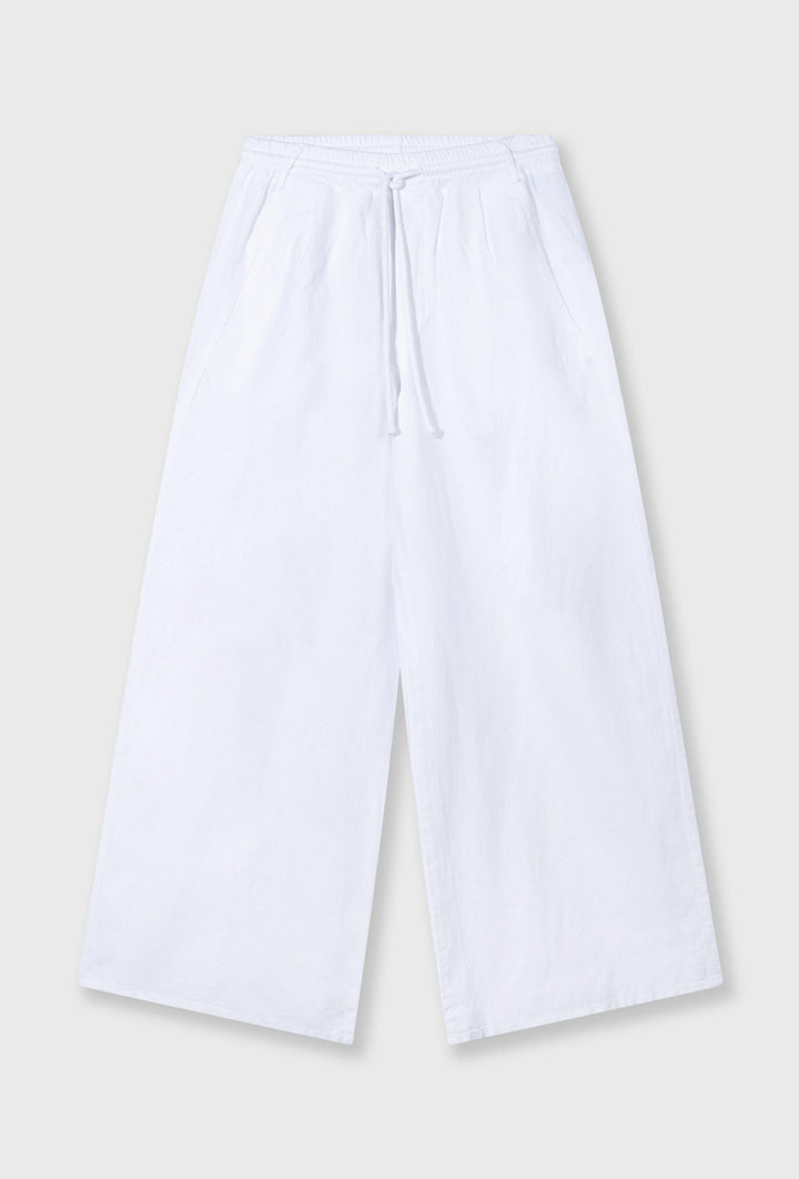 Spodnie culotte w kolorze białym