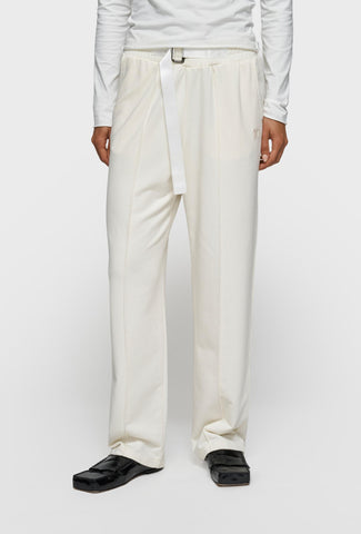 Spodnie dresowe z prostą nogawką i paskiem w pasie