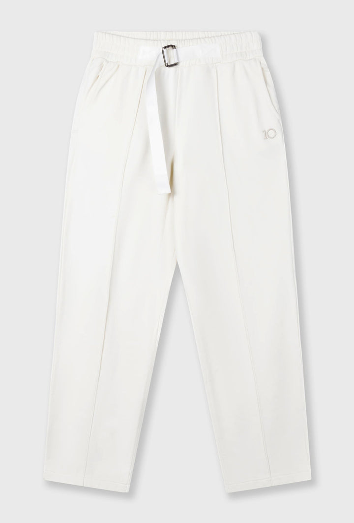 Spodnie dresowe z prostą nogawką i paskiem w pasie