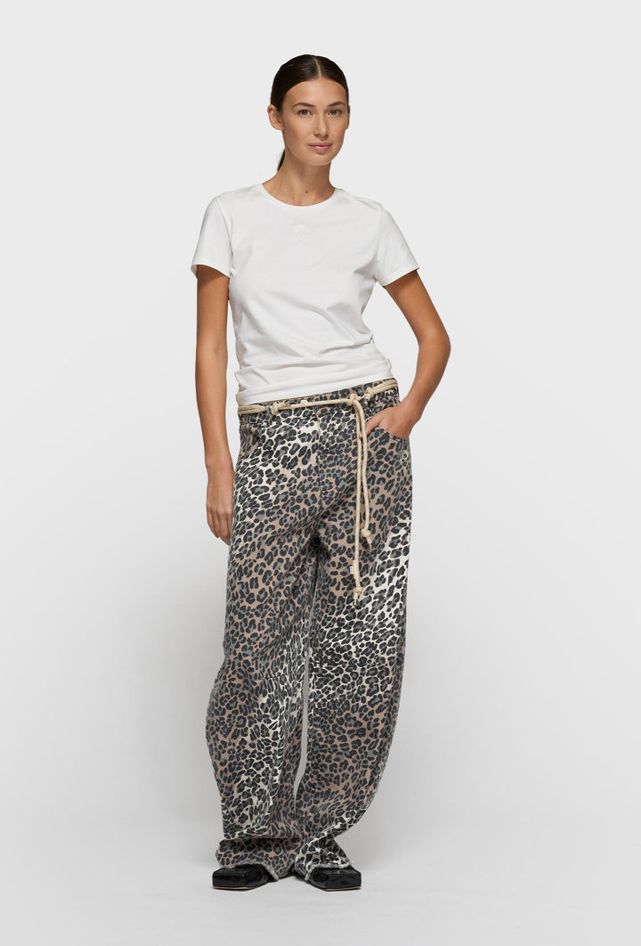 Spodnie wide leg ze zwierzęcym printem