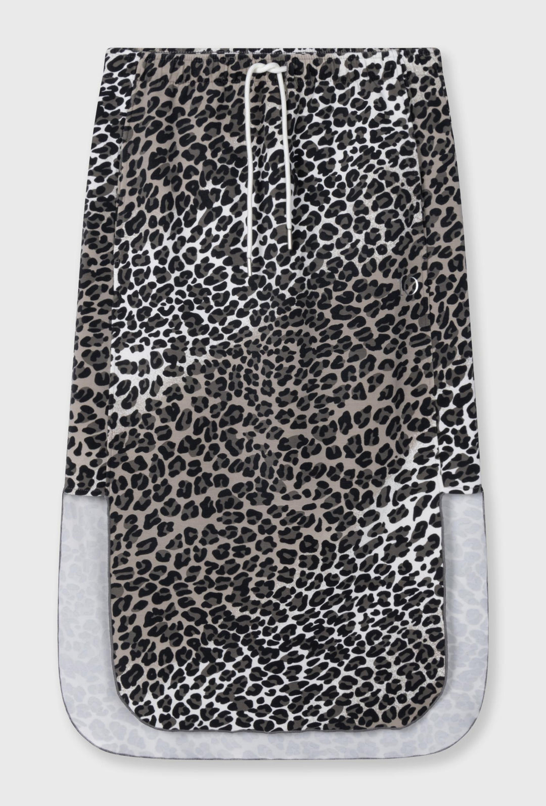 Spódnica midi ze zwierzęcym printem i rozcięciem