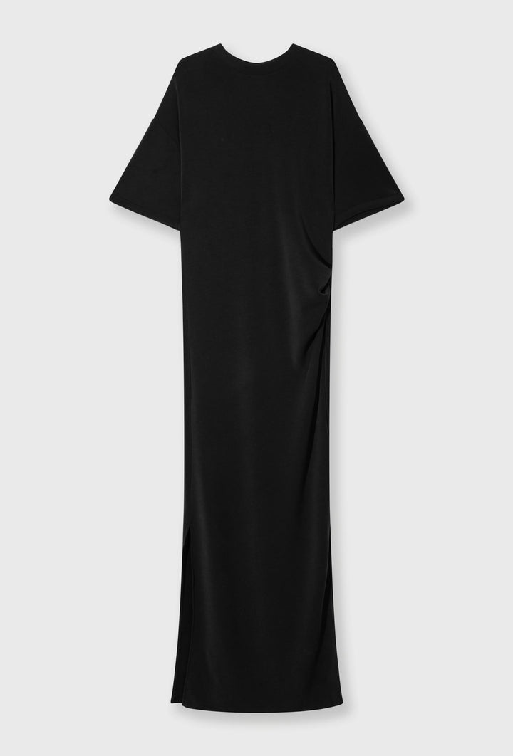Czarna sukienka maxi typu T-shirt