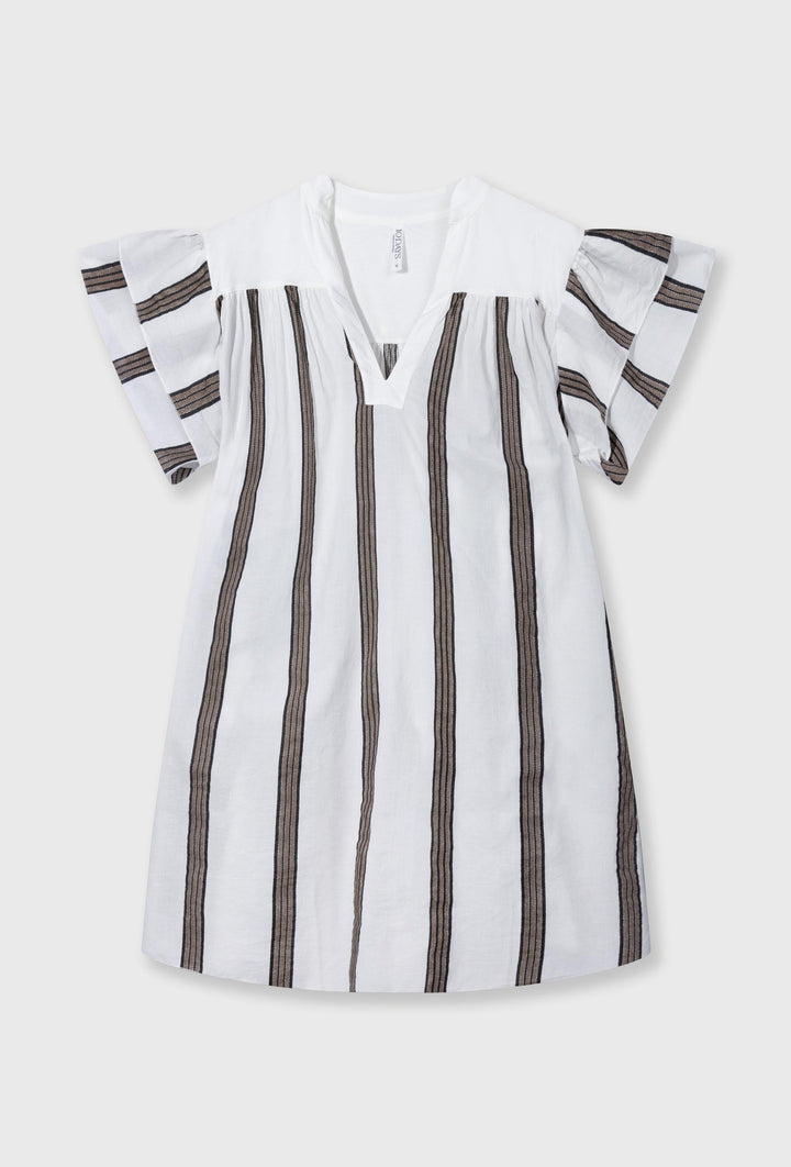 Sukienka o swobodnym kroju z krótkim rękawem