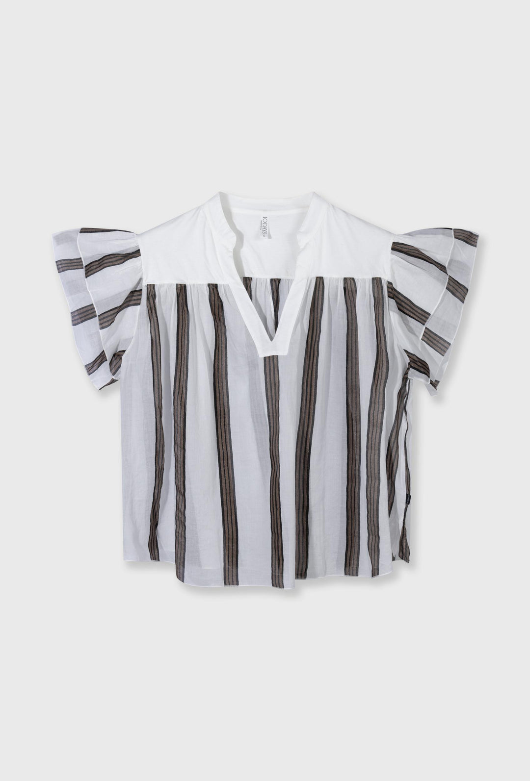 Lekka bluzka z krótkim rękawem w paski