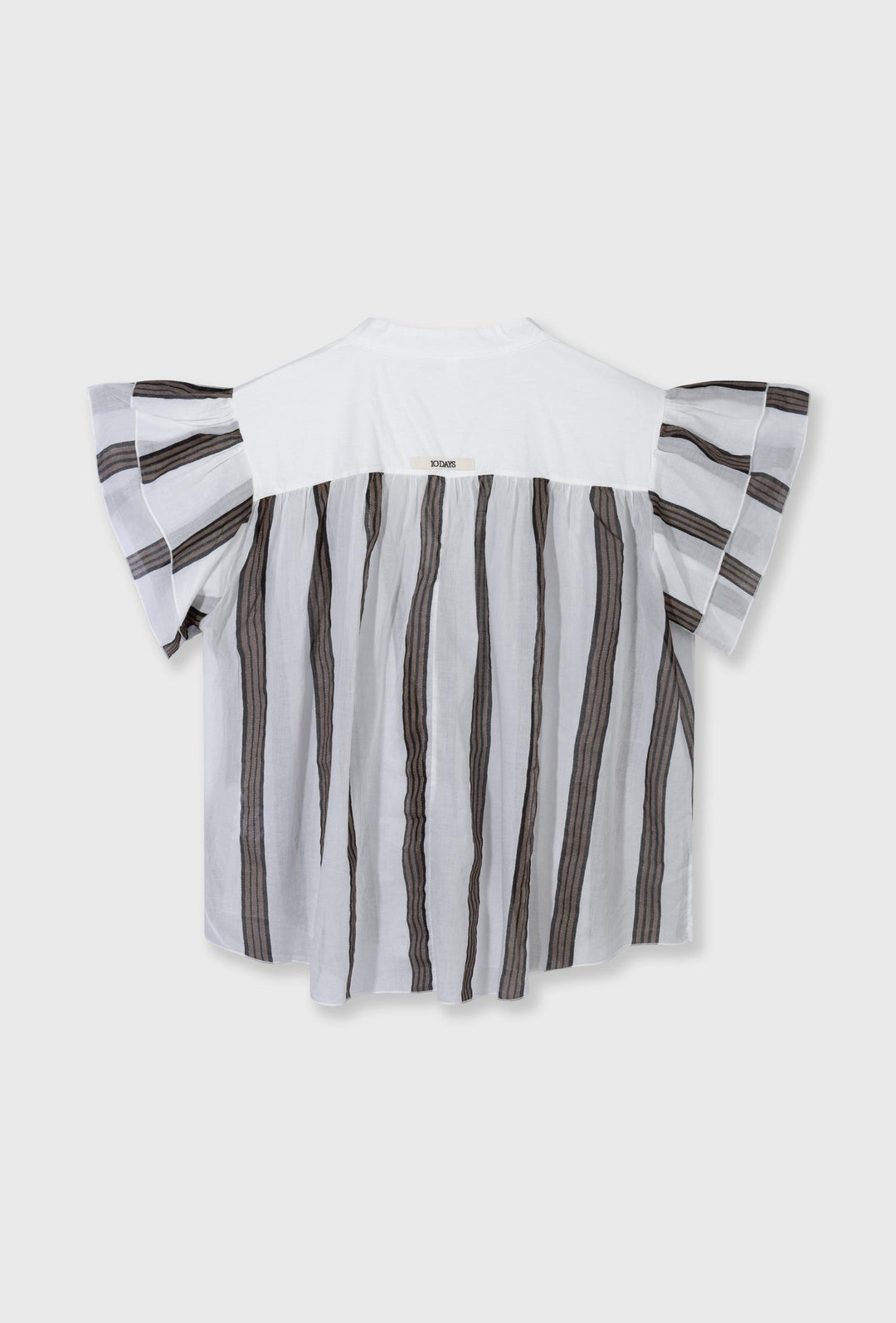 Lekka bluzka z krótkim rękawem w paski