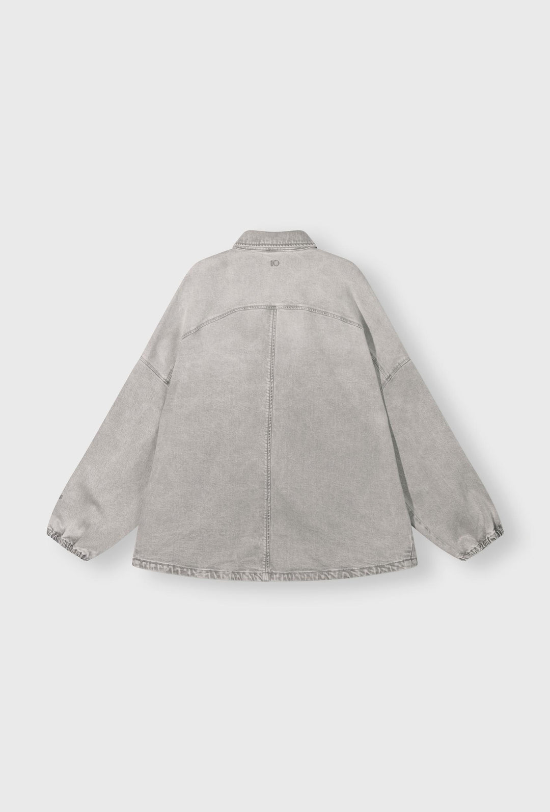 Szara koszula denimowa w stylu oversize