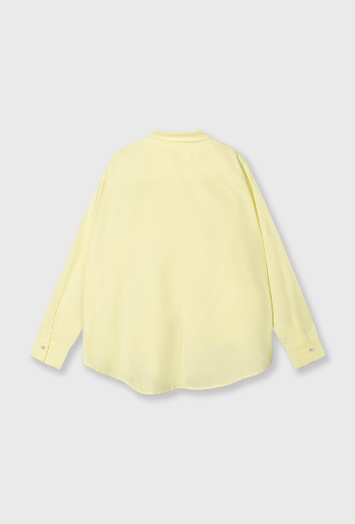 Koszula oversize w pastelowym żółtym kolorze