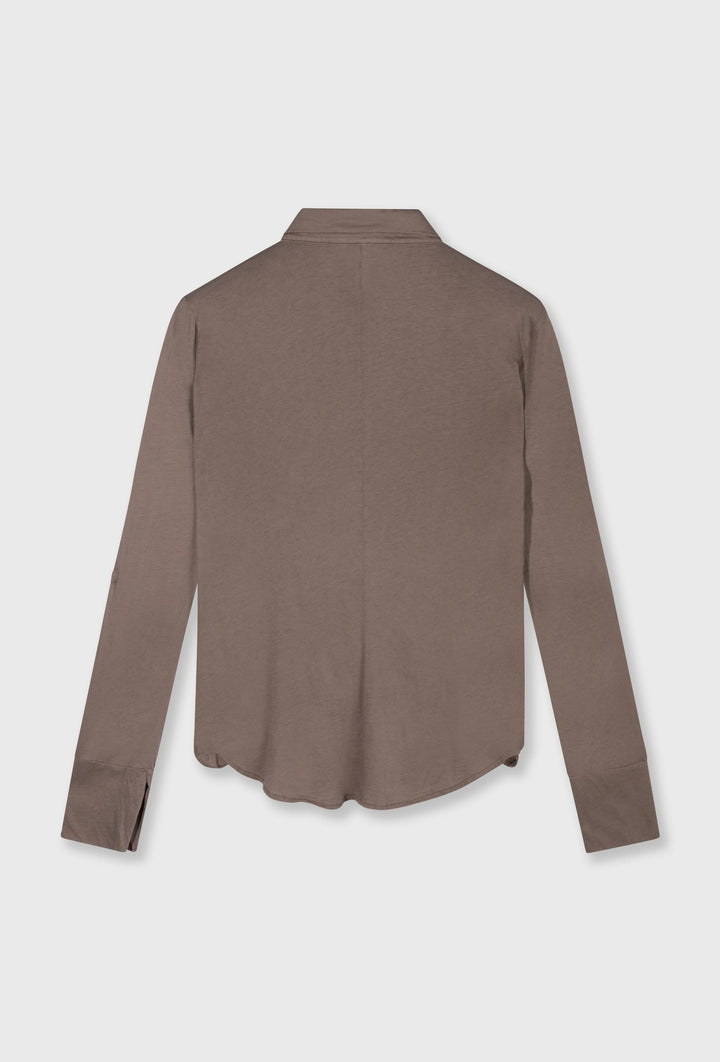 Elegancka bluzka w brązowym kolorze